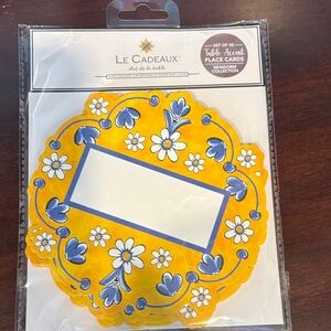 Le Cadeaux Floral Table Place Cards Italian French